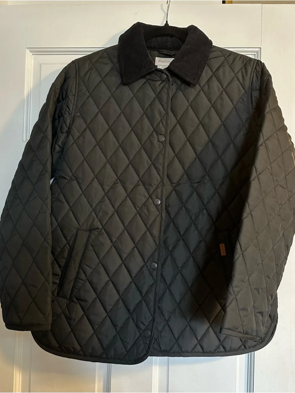 Brixton Women’s Cass Jacket Black Quilted Snap-Front Barn Style Size Small - Picture 3 of 9